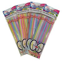 FunFlex (4pk) Color Changing Disposable Straws - Slim