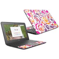 MightySkins Skin Compatible with HP Chromebook 11 G6 11.6" (2018) - Swirly Girly | Protective, Durable, and Unique Vinyl Decal wrap Cover | Easy to Apply, Remove, and Change Styles | Made in The USA