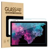 Screen Protector for Surface Pro 6 / Surface Pro (5th Gen) / Surface Pro 4 Screen Protector, Scratch Resistant 2.5D Round Edge Ultra Clear Case Friendly Tempered Glass Screen Protector for Surface Pro