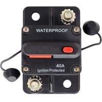 ZOOKOTO Circuit Breaker 40 Amp,Car Automotive Marine Boat Audio Circuit Breaker with Manual Reset, 12V- 42VDC, Waterproof (40A)