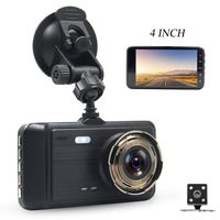 DareTang 4 Inch LCD Screen Dual Lens Front and Rear Car Dash Cam FHD 1080P Dashboard Camera with G-Sensor Parking Monitor WDR Loop Recording Night Vision Driving DVR Recorder(Black)