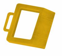 Wesco 272175 Hard Rubber High Visibility Pallet Truck Chock, 11-3/4" Width x 2" Height x 14" Depth, Yellow