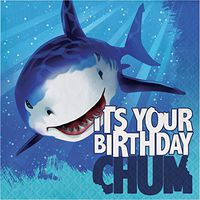 Shark Splash Birthday Napkins, 48 ct