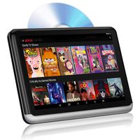 Android Headrest DVD Player Tablet Car Back Seat Video TV Monitor for Kids 10.1 inch, 1080P HD Touch Screen, Support WiFi Bluetooth FM Netflix Phone Mirroring HDMI Out 4500mAh Battery