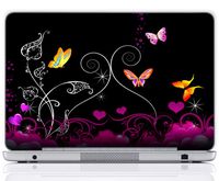 Meffort Inc 17 17.3 Inch Laptop Notebook Skin Sticker Cover Art Decal (Included 2 Wrist pad) - Mini Butterflies