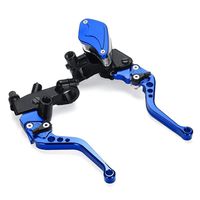 Motorcycle Brake Clutch Lever，Motorcycle Accessories Adjusted 7/8 22mm Master Cylinder Levers CNC Brake Handle Lever Pump Horn Assembly (Color : Blue)