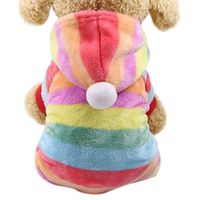 Pet1997 Pet Clothes Dog Cat Cute Colorful Hooded Ball Coat Dress Pet Dog Flannel Clothes (Multicolor, XXL)