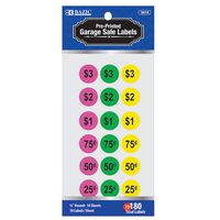 BAZIC Garage Sale Label (180/Pack) (Case of 24)