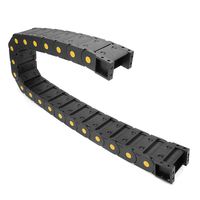 uxcell R55 25mm x 50mm Plastic Cable Wire Carrier Drag Chain 1M Black for CNC