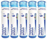 Boiron Podophyllum Peltatum 6C (Pack of 5), Homeopathic Medicine for Diarrhea