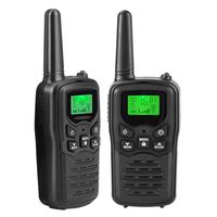 Walkie Talkies for Adults Kids, Long Range 2 Way Radios Up to 5 Miles - 22 Channel FRS/GMRS VOX Scan LCD Display with LED Flashlight for Outdoor Biking Hiking Camping, Best Gift, 2 Pack -Black