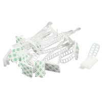 Uxcell Regulable Self-adhesive Base Cable Zip Tie, 15pcs, Green White