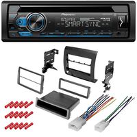 CACHÉ KIT639 Bundle w/Single Din Car Stereo Bluetooth CD Receiver for 2005-2011 Toyota Tacoma w/Smart Sync, Pandora Control, Spotify, Front USB, AUX Input w/in Dash Install Kit (Black Dash) (4item)