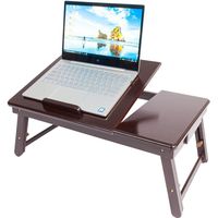 Bamboo Laptop Desk-Breakfast Serving Bed Tray with Storage Drawer- Lap Table Tilting Top with 100% Bamboo-Computer, Notebook, Ipad, Book Holder & Stand for Bed & Sofa