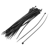 40Pcs 2mmx150mm Self Locking Zip Cable Ties Wire Cord Strap Tie Black