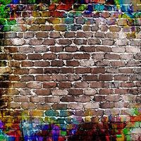 Baocicco Graffiti Backdrop Brick Wall Backdrop 6x6ft Vinyl Photography Background Grunge Drawing Countryside Rural Style Scrawl Wall Brush Canvas Artwork Boy Adult Portrait Photo Shoot Artistic Props