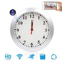 JLRKENG WiFi Hidden Camera Wall Clock Wireless Spy Camera Nanny Pet Cam with Motion Detection Indoor Security Cam for Home and Office