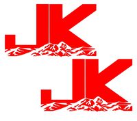 UR Impressions Red 6.3in. JK Mountains 2-Pack Decal Vinyl Sticker Graphics for Jeep Wrangler 4x4 Unlimited Sahara Rubicon Moab Overland Arctic SUV Walls Windows Laptop|RED|6.3 X 3.7 Inch|URI687-R