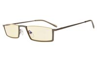 Eyekepper Quality Spring Hinges Half-Rim Computer Readers Eyeglasses (Yellow Lens, 0.00)