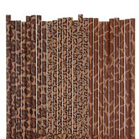 Biodegradable Paper Straws Mix, Animal Print, Giraffe Cheetah Leopard (25)