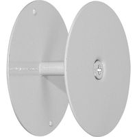 Defender Security U 9515 Door Hole Cover Plate - Maintain Entry Door Security by Covering Unused Hardware Holes, 2-5/8" Diameter, Finished in Gray Primer