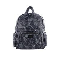 7 A.M. Voyage BK718 Diaper Bag Backpack (Print Black Geo)