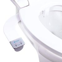 Brondell Bidet - Thinline Dual Nozzle SimpleSpa SS-250 Fresh Water Spray Non-Electric Bidet Toilet Attachment in White with SafeCore Internal Valve and Nozzle Guard