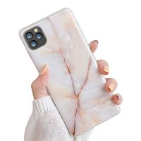 Suhctuptx Compatible for iPhone 11 Pro Max 6.5'' Case Soft Silicone+Strap Holder Hole Marble Design Glitter Rubber Hybrid Cover Shockproof Drop Protection Cute Bumper Cover Girls Women 2019(White)