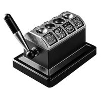 OLT- Smoking set Large Table Top Quad Guillotine and V Cut Luxury Cigar Cutter for Most Size of Cigars, Suitable as a (Color : C)