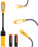 Cordless Work Light, LED Flashlight Rechargeable by USB| Magnetic Base, Gooseneck, Mini Torch Look| Battery Powered Flood Light, Reading Lamp, Spotlight in 1| Tool Kit in Portable Case by eLusefor