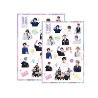 BTS Sticker Set Decal Jungkook V Jimin SUGA RM J-Hope Cute Stickers for Laptop Car Decoration Cellphone Stickers Cartoon Sticker (BTS5-2Pcs)