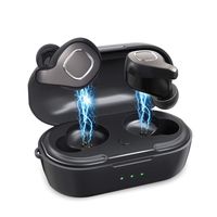 vorcsbine True Wireless Earbuds Bluetooth Earphones, Auto Pairing Bluetooth 5.0 Headphones with Mic and Charging Case 18H Playtime- Black