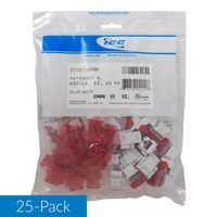 ICC ICC-CAT6JKPK-WH IC107L6CWH - 25PK Cat6 Jack - White