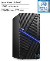 2019 Dell Inspiron G5 Tower 5090 Gaming Desktop PC, Intel Core i5-9400 2.90GHz, NVIDIA GeForce GTX 1660TI 4 GB, 16GB DDR4 RAM, 256GB SSD + 1TB HDD, 802.11ac + Bluetooth, HDMI, DisplayPort, Windows 10