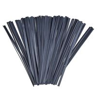 Anyumocz 1000 pcs 5 inches Plastic Black Twist Ties for Party Cello Candy Bags Cake Pops (Black)