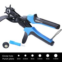 WoneNice Belt Hole Puncher for Leather, Saddle, Watch Strap, Shoe, Plastic, Rubber, Canvas, Cardboard, Saddles, Fabric, Paper, etc