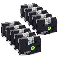 Replacement for Brother TZ Tape Ptouch 1/2 Black on White TZe231 TZ-231 12mm 0.47 inch Laminated, 26 feet, Compatible with Brother PT-D210 PTD200 PT-1750 PT-2030 PT-1880 PT-E550W, 10-Pack Markurlife