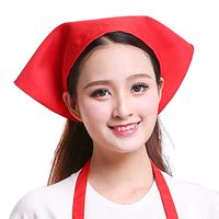 Nesee Beautiful Practical Kitchen Work Cap Work Turban Hat Chef Cap Kitchen Supplies for Waiter Men and Women