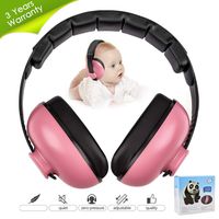 Baby Ear Protection Noise Cancelling Headphones for Kids Noise Reduction Hearing Protection Earmuffs for 0-3 Years Babies, Toddlers, Infant (Redrose)