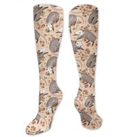 YongColer Women Men Boys Girls Befuddled Possums Casual Dress Socks Breathable Knee Long High Sports Athletic Compression Socks Best for Medical Nursing Fitness Travel & Flight 50cm