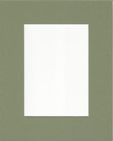 Pack of 5 16x20 Moss Green Picture Mats with White Core, for 11x14 Pictures