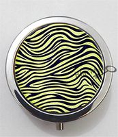 BlackKey Zebra Print Pattern 3-Compartment Decorative Pocket Gift Box Case Organizer for Pill, Color 1 -1889