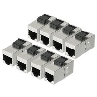 uxcell 8 Packs CAT 6a Keystone Jacks, RJ45 Couplers Female to Female Straight Shielded In-Line Cat6A Cable Network Ethernet Module Silver