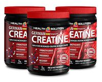 Creatine Pure - German CREATINE CREAPURE MONOHYDRATE 300 Gram 60 Servings - Increase Muscular Strength (3 Bottles)