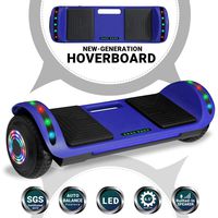 Beston Sports Newest Generation Electric Hoverboard Dual Motors Two Wheels Hoover Board Smart self Balancing Scooter with Built in Speaker LED Lights for Adults Kids Gift (Blue)