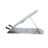 Mind Reader Cooler Laptop Cooling Stand, Silver Adjustable