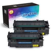 INK E-SALE Compatible Toner Cartridge Replacement for HP 49A Q5949A 53A Q7553A (Black, 2 Pack), for use with HP Laserjet 1320 1320n 3390 P2015 P2015d P2015dn P2014 M2727 M2727nf MFP Printer Series