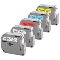 M Tape 12mm 0.47 Inch Equivalent Brother P-Touch M Tape MK131 MK231 MK431 MK531 MK631, Compatible with Brother PT-90 PT-M95 PT-65 PT-85 and More, 0.47 Inch (12mm) x 26.2 Feet (8m), 5-Pack