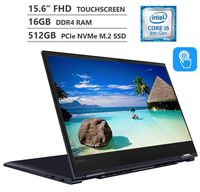 2019 Newest Lenovo Yoga 730 2-in-1 15.6" Full HD IPS Touchscreen Laptop, Intel Core i5-8265U up to 3.9GHz, 16GB RAM, 512GB PCIe NVMe M.2 SSD, Backlit Keyboard, Wireless-AC, Bluetooth, Windows 10, Blue