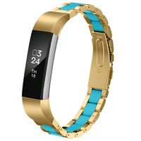 Greeninsync Band Compatible with Fit Bit Alta, Replacement for Fit Bit Alta HR Stainless Steel Bands Adjustable Accessories Wristband Small Large W/Silicone Cover for Alta Bracelet Women Men Girls